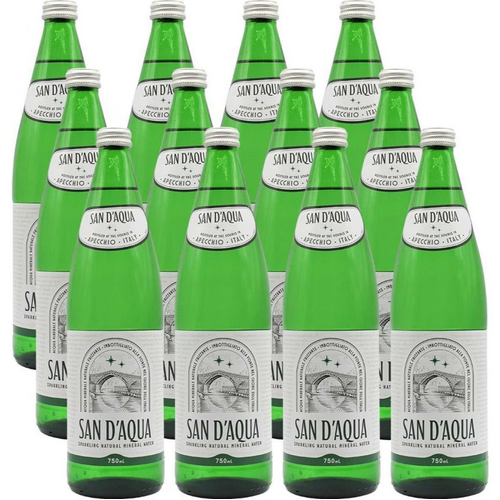 San D'Aqua Sparkling Mineral Water 750ml x 12