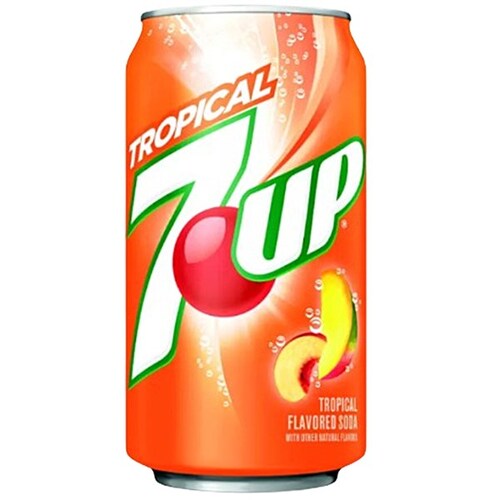 USA 7UP Tropical Soda 355ml x 12