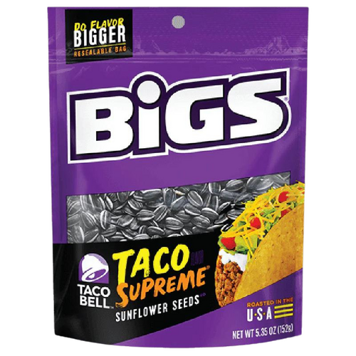 USA Bigs Sunflower Seeds Taco Bell Peg Bag 152g x 12