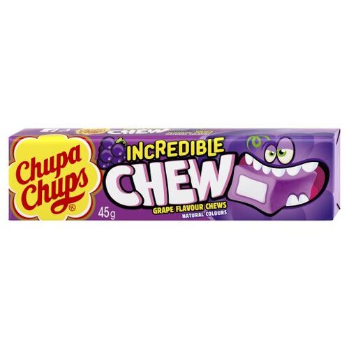 Chupa Chups Incredible Chew Grape 45g x 20