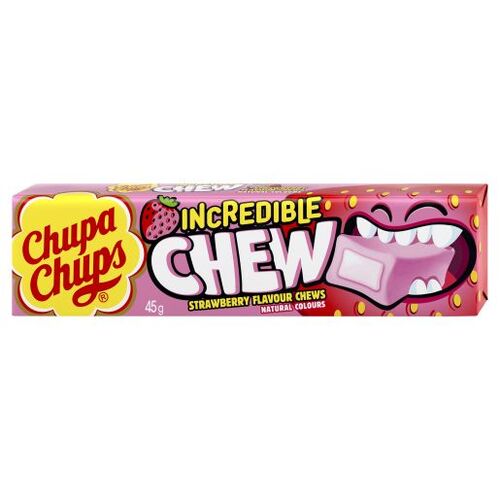 Chupa Chups Incredible Chew Strawberry 45g x 20