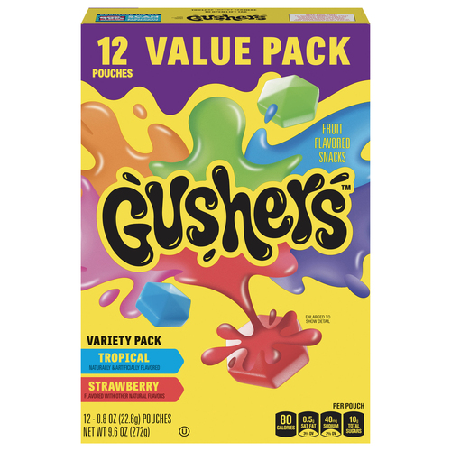 USA Fruit Gushers Value Pack Strawberry Tropical 272g x 8