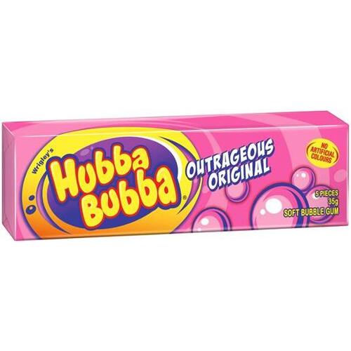 Hubba Bubba Bubble Gum Outrageous Orginal Chunk 35g x 20