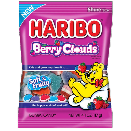 USA Haribo Berry Clouds Peg Bag 141g x 12