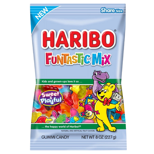 USA Haribo Funtastic Mix Peg Bag 141g x 12