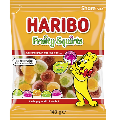 Haribo Fruity Squirts 140g x 12