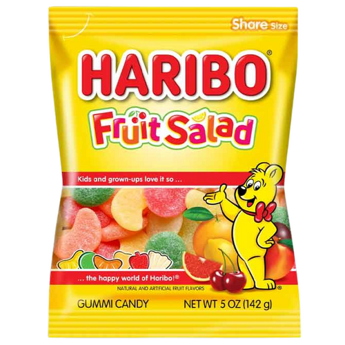 USA Haribo Fruit Salad Peg Bag 141g x 12