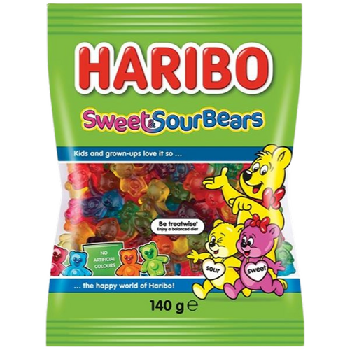 Haribo Sweet & Sour Bears 140g x 14