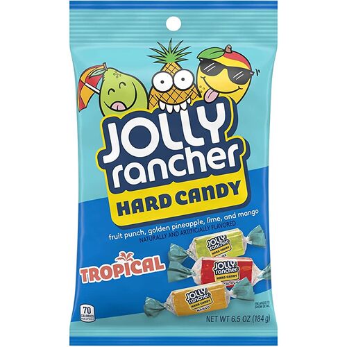 USA Jolly Rancher Peg Bag Hard Candy Tropical 184g x 12