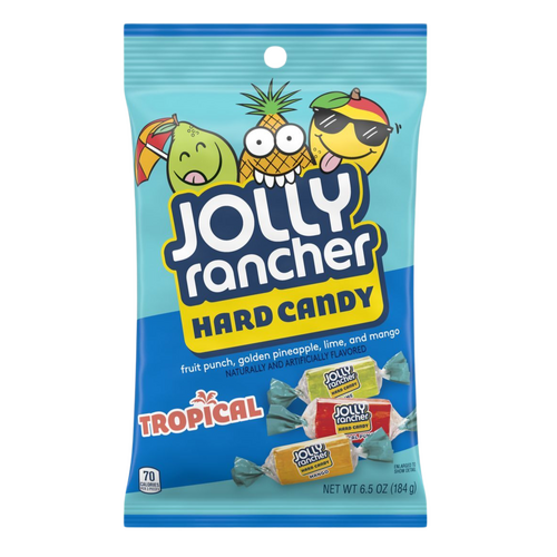 USA Jolly Rancher Peg Bag Hard Candy Tropical 186g x 12