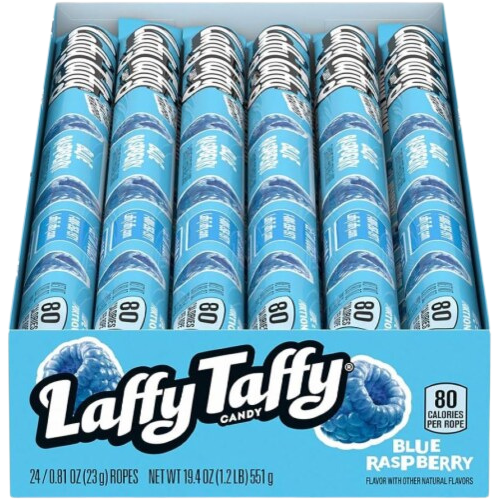 USA Laffy Taffy Blue Raspberry Ropes 23g x 24