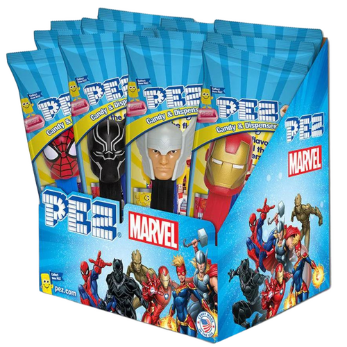 USA PEZ Marvel Assorment 87g x 12