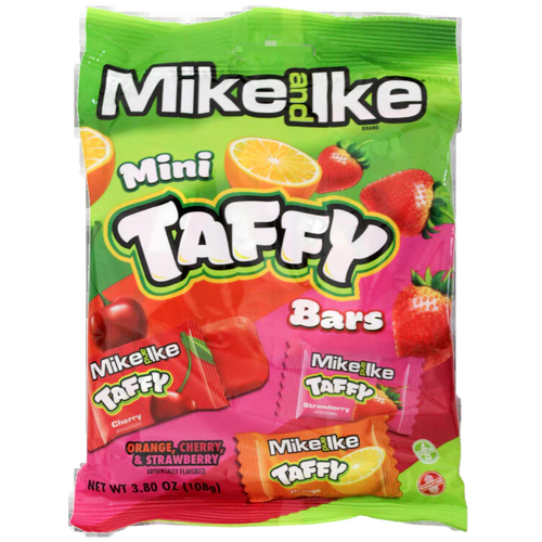 USA Mike and Ike Mini Taffy Bar 108g x 12