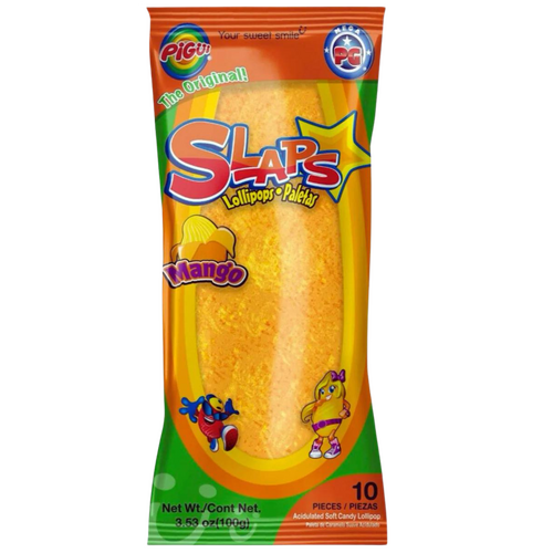 Mexican Mega Pigui Slaps Mango100g x 25