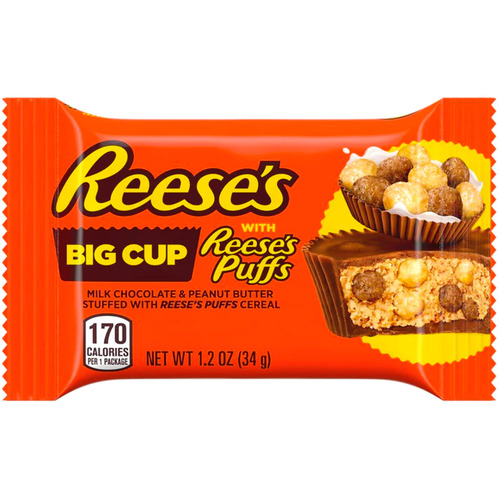 USA Reeses Big Cup With Reeses Puffs 34g x 16