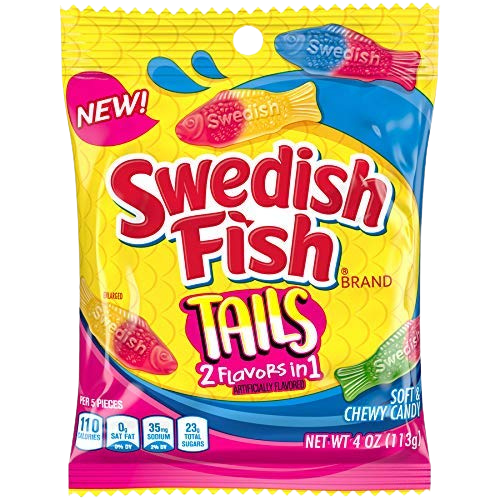 USA Swedish Fish Tails 2 Flavors in 1 113g x 12