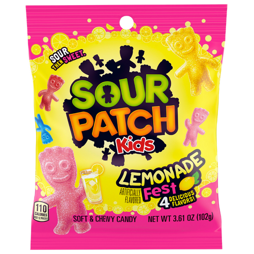 USA Sour Patch Kids Lemonade Fest Peg Bag 102g x 12