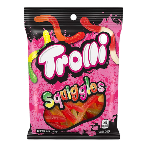 USA Trolli Peg Bag Squiggles 120g x 12