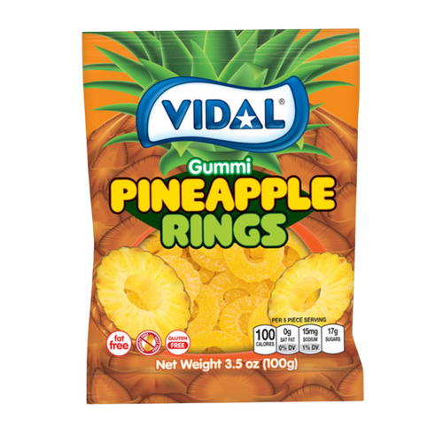 USA Vidal Pineapple Rings 100g x 14