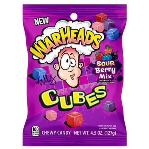 USA Warheads Berry Cubes Bag 127g x 12