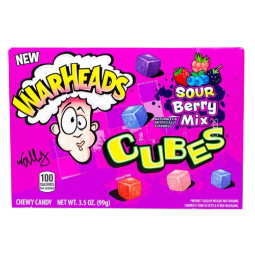 USA Warheads Sour Cubes Berry Theatre Box 99g x 12