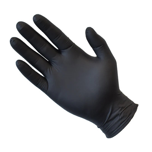 Nitrile Gloves Black Large Powder Free x 100