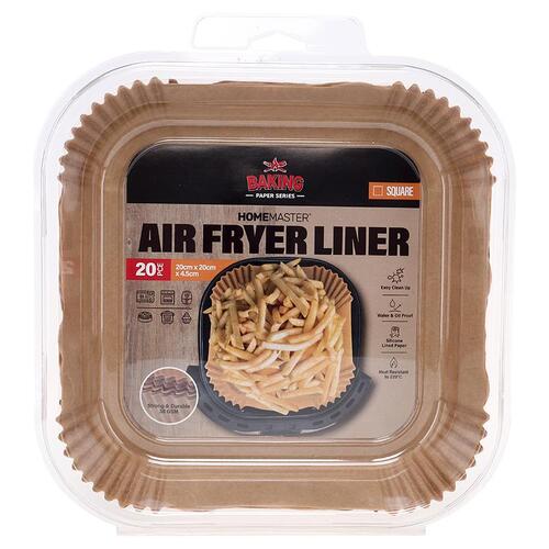 Air Fryer Liner 20pk - 20cm x 20cm x 4.5cm (h) - Square