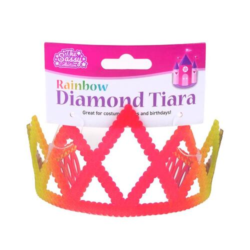 Children's Diamond Crown Tiara - Rainbow