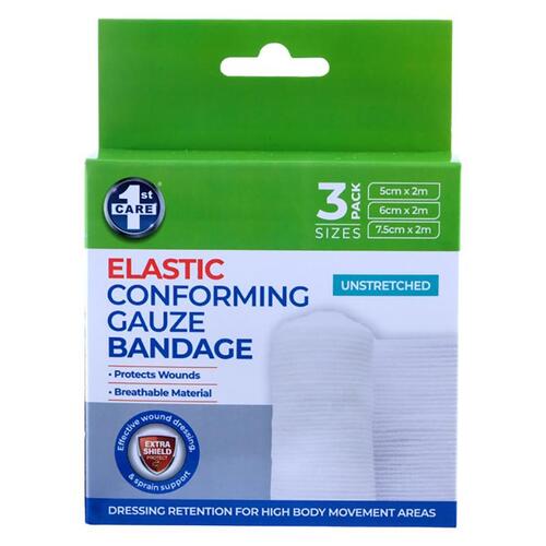 Conforming Gauze Bandages Non-Adhesive 3pk - Sizes: