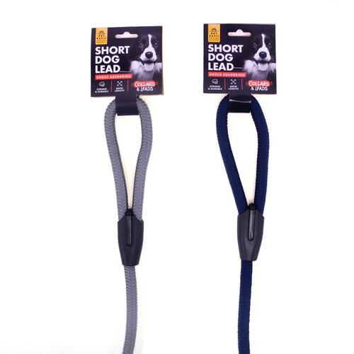 Dog Lead Shock Absorbing 2 Assorted Colours Grey & Navy Blue 60cm