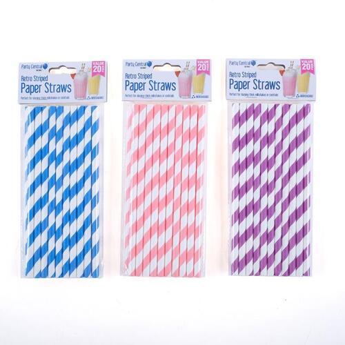 Eco Friendly Milkshake Paper Straw 8mm x 196mm - 20