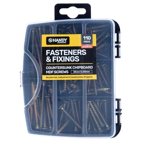 Fasteners & Fixings in Storage Case Countersunk Chipbo