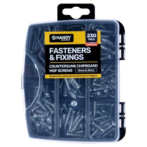 Fasteners & Fixings in Storage Case Countersunk Chipbo