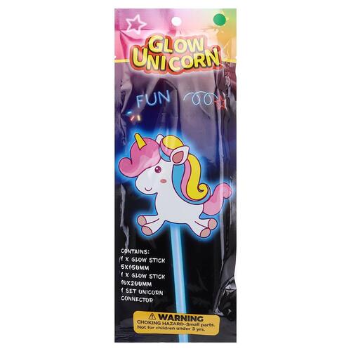 Glow Animal with Glow Stick - 6 Assorted Designs Unicorns & Dinosaurs