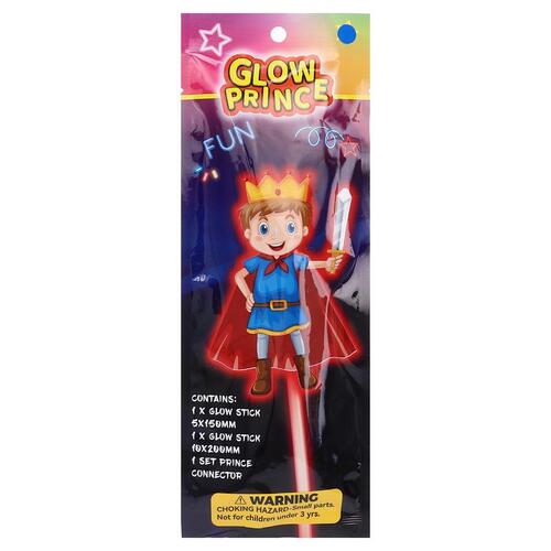 Glow Characters with Glow Stick - 6 Assorted Designs Fairy, Excavator, Astronaut, Princess, Prince, Mermaid