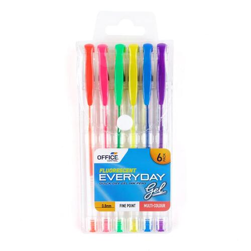 Gel Pens 6pk - Assorted Colour Pack