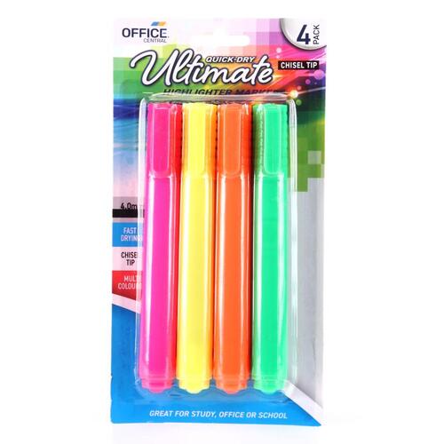 Highlighter Pens 4pk