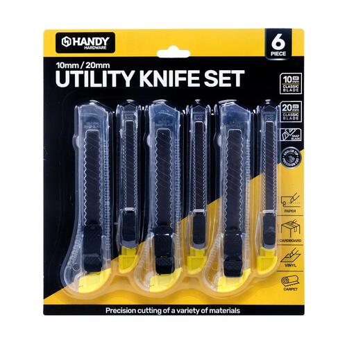 Knife Classic Utility Clear 6pc