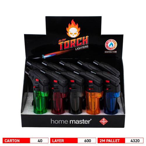 Lighter Gas Blow Torch Refillable - Transparent Assorted