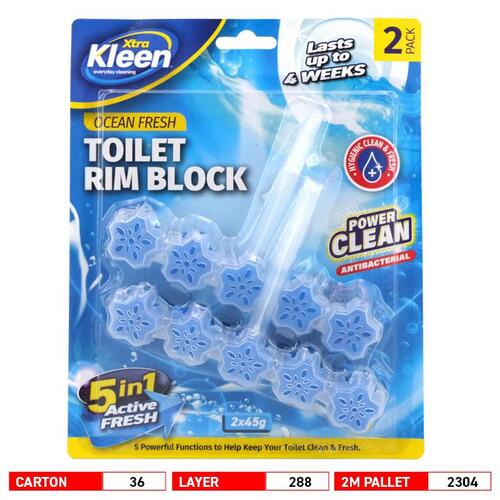 Toilet Rim Clip On Freshener 2pk - Ocean Fresh