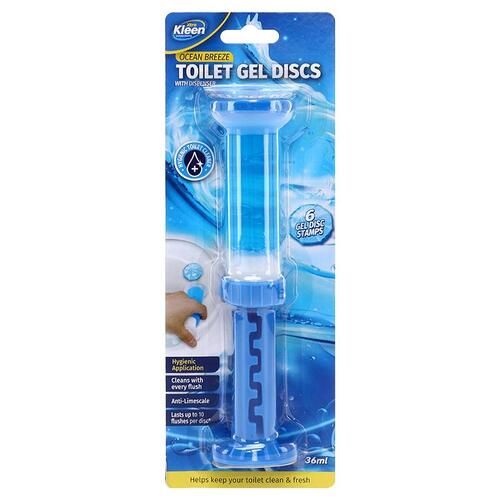 Toilet Gel Discs & Dispenser 36ml Ocean Breeze Include