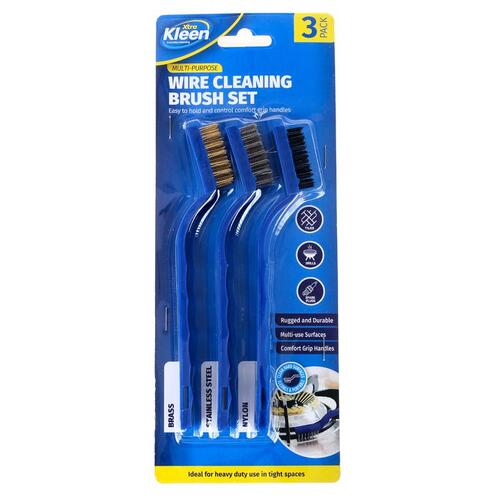 Wire Cleaning Brush Set Blue 3 Pack