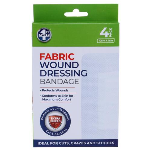 Wound Dressing Bandage with Adhesive 10cm x 7cm 4p