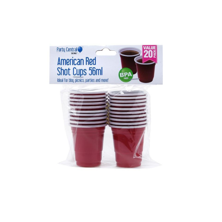 American Red Shot Cups 56ml 20pk x 36