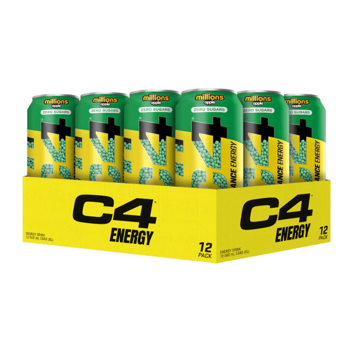 C4 Energy Drink Apple Zero Sugar x 12