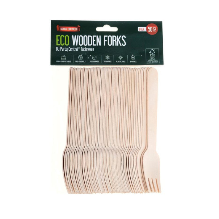 Eco Wooden Fork-16cm - 50pk x 24