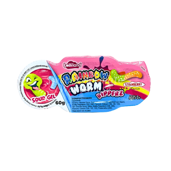 Lolliland Rainbow Worm Dipperz 60g x 12 - Image 2