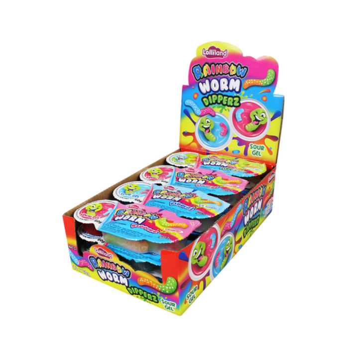 Lolliland Rainbow Worm Dipperz 60g x 12