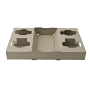 Coffee Cup Carry Tray 2 & 4 Detachable 100% Recycled Paperboard x 100