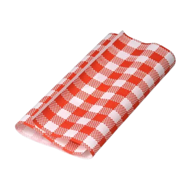 Grease Proof Paper Red Print 1/3 (220x425mm) x 1200